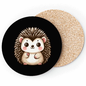 Discover Playful Hedgehog Cartoon Coasters