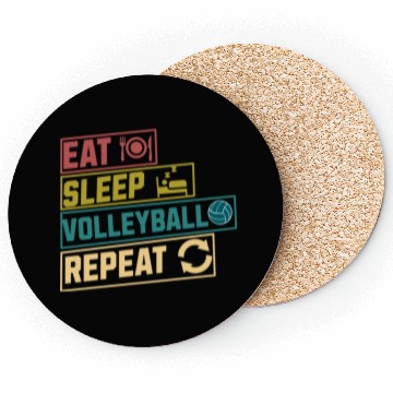 Discover Eat sleep volleyball repeat hobby Coasters