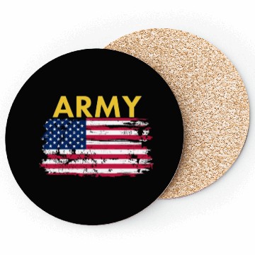 Discover US Army and the tattered old flag Coasters