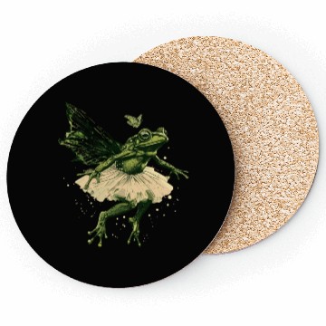 Discover Ballet Frog Fairy Tale Amphibian Fantasy Animal Coasters