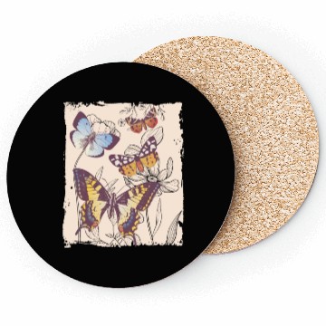 Discover Butterfly Cotaggecore Naturecore Coasters