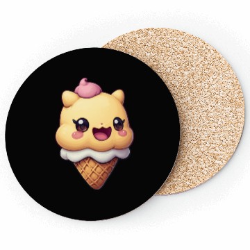 Discover Smiling Ice Cream Delight Coasters