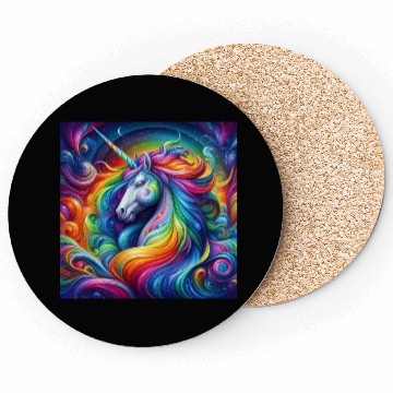 Discover Unicorn rainbow Coasters