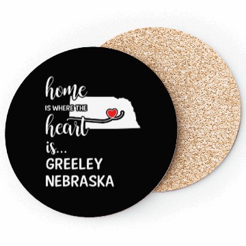 Discover Greeley County Nebraska Is Where My Heart Is Gift Coasters