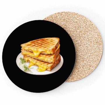 Discover Plate of Grilled Cheese Sandwich Coasters