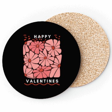 Discover Midnight Blooms: A Floral Valetine's Embrace. Coasters