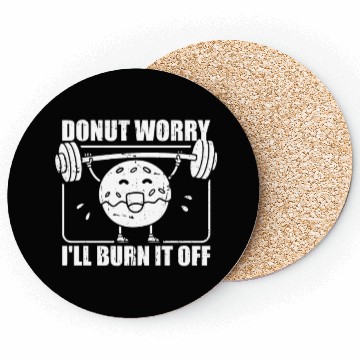 Discover Fitness Donut Funny Donut Gym Coasters