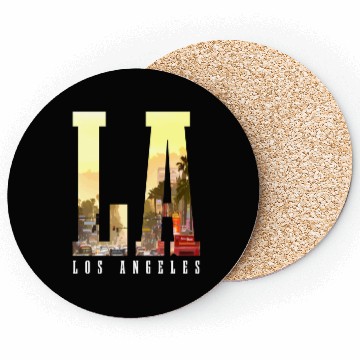 Discover Los Angeles California LA Gift Coasters