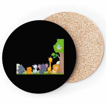 Discover Multi zoo animals lion giraf elephant Coasters