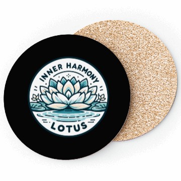 Discover Inner Harmony Lotus - Serene Water & Flower Design Coasters