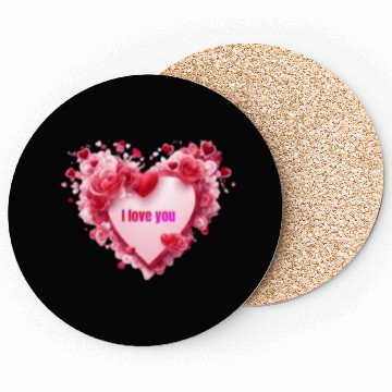 Discover I love you. Heart Coasters