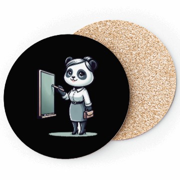 Discover Cute Panda Teacher Coasters