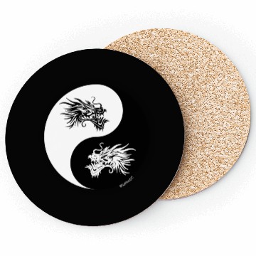 Discover Yin and Yang Dragon Circle Coasters