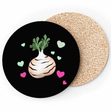 Discover Turnip Love Valentine's Day Hearts Coasters