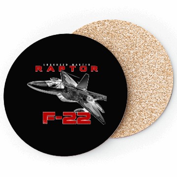 Discover F-22 Raptor Fighterjet Us Air Force Warbird Coasters