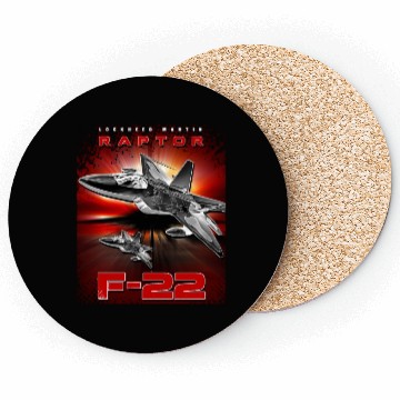 Discover F-22 Raptor Fighterjet Us Air Force Warbird Coasters