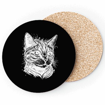Discover Pretty Cat In Vintage Design Coasters