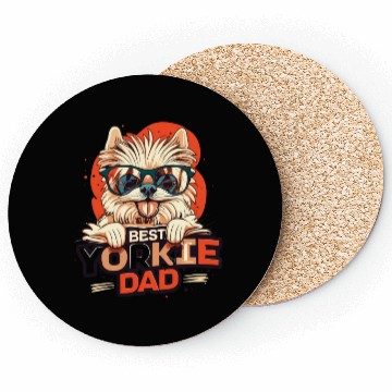 Discover Best Yorkie Dad Ever Coasters