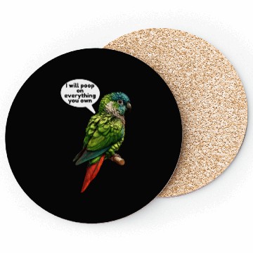 Discover Green Cheeked Conure meme funny Coasters