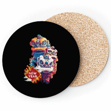 Discover Chinese New Year Extravaganza: Lion Dance Coasters
