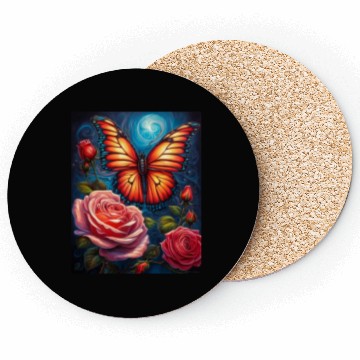 Discover Emerald Monarch: A Delicate Embrace of Nature Coasters