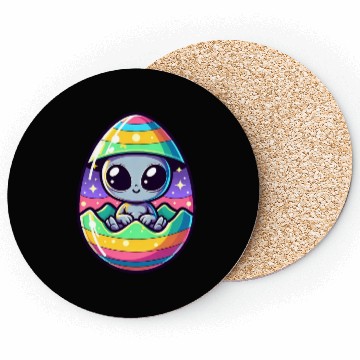 Discover Alien Easter Egg Hatching: Colorful Surprise Coasters