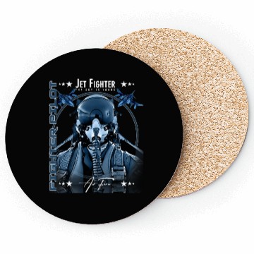 Discover Fighter Pilot Helmet Air Force F4 Phantom Coasters
