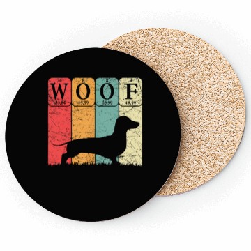Discover Dachshund Dog Periodic Table Elements Dog Lover Coasters