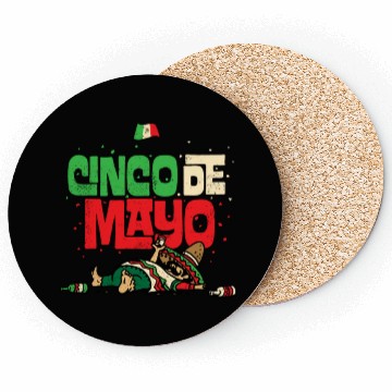 Discover Cinco De Mayo May 5 Drunk Mexican Flag Coasters