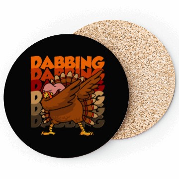 Discover Dabbing Turkey Coasters Thanksgiving