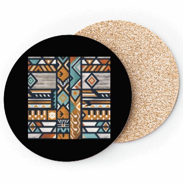 Discover Urban Tribal Pattern - Aztec - Concrete and Wood Coasters