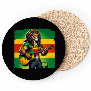 Discover Jamaica lion reggae music Coasters