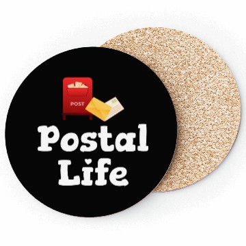 Discover Postal Life Funny Worker Postman Mailman Letter Coasters