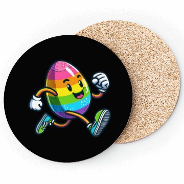Discover Easter Egg Marathon Jogging Running Fitness Coasters