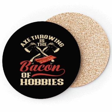 Discover Axe Throwing Axe Throwing Bacon Sport Coasters