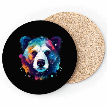 Discover Cool Colorful Galaxy Bear Coasters