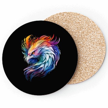 Discover Cool Colorful Watercolor Phoenix Coasters