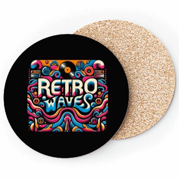 Discover Retro Waves Aesthetic Coasters