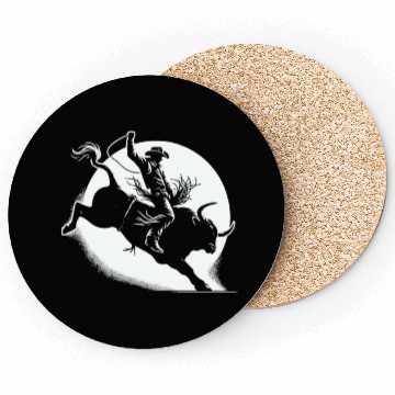 Discover Rodeo Bull Riding Livestock Show Farmer Cattle Coasters