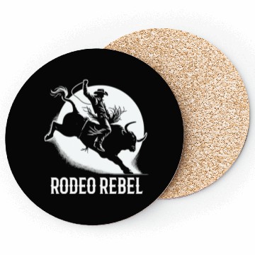 Discover Rodeo Bull Riding Livestock Show Farmer Cattle Coasters