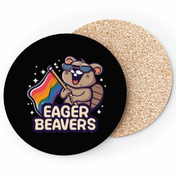 Discover Eager Beavers with Pride LGBT Flag Coasters