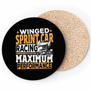 Discover Winged Sprint Car Racing Commanding Control Coasters
