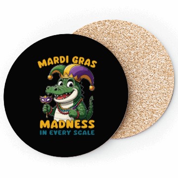 Discover Mardi Gras Crocodile Masquerade Lover Coasters
