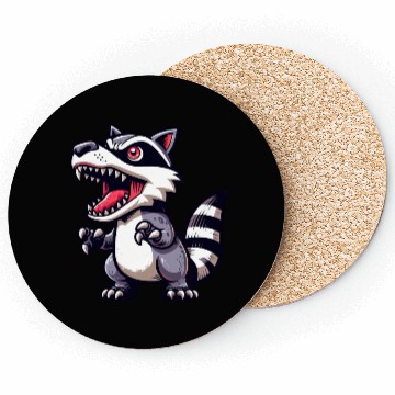Discover Raccoon T-Rex Dino Mutation Coasters