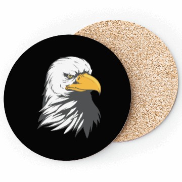 Discover Bald Eagle Head Cartoon Coasters