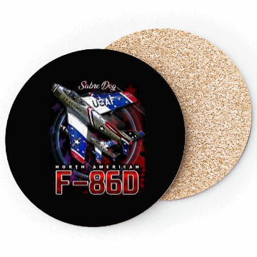 Discover F86D Sabre Dog Vintage Us Air Force Fighter Aircra Coasters