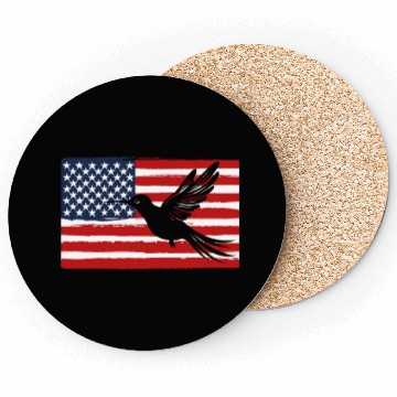 Discover Hummingbird Us Flag Us American Flag Coasters