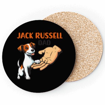 Discover Jack Russell Terrier Dad Typography Coasters