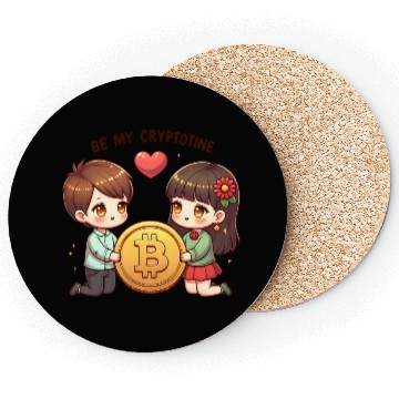 Discover Be My Cryptotine: Adorable Bitcoin Couple Coasters