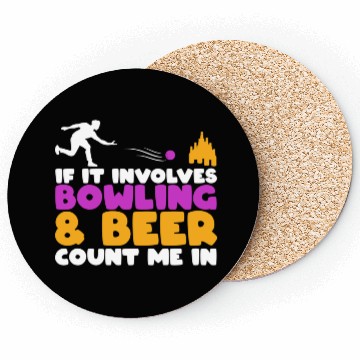 Discover Beer Bowling Lover Coasters